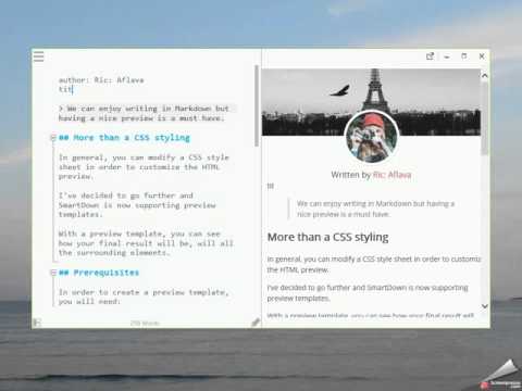 Previewing Markdown with templates