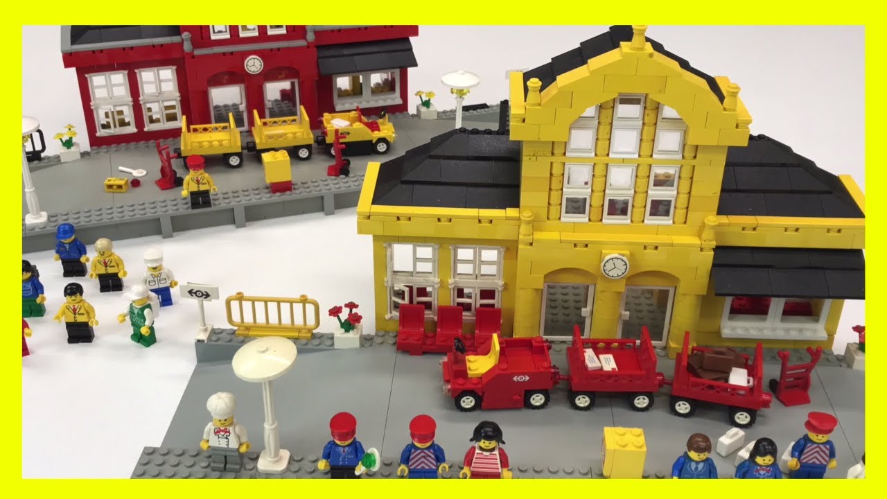lego yellow train station