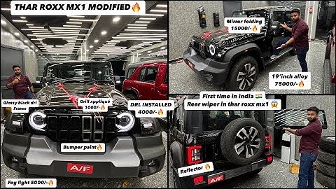 Rear Wiper Installed In Thar Roxx MX1✅Thar roxx ✅Thar roxx Modified Headlight✅Thar Roxx MX1 Modified