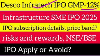 ✅Desco Infratech SME IPO: Invest in India’s Infrastructure🏠 Growth Story, GMP 12%,#ipo #gmp #stocks