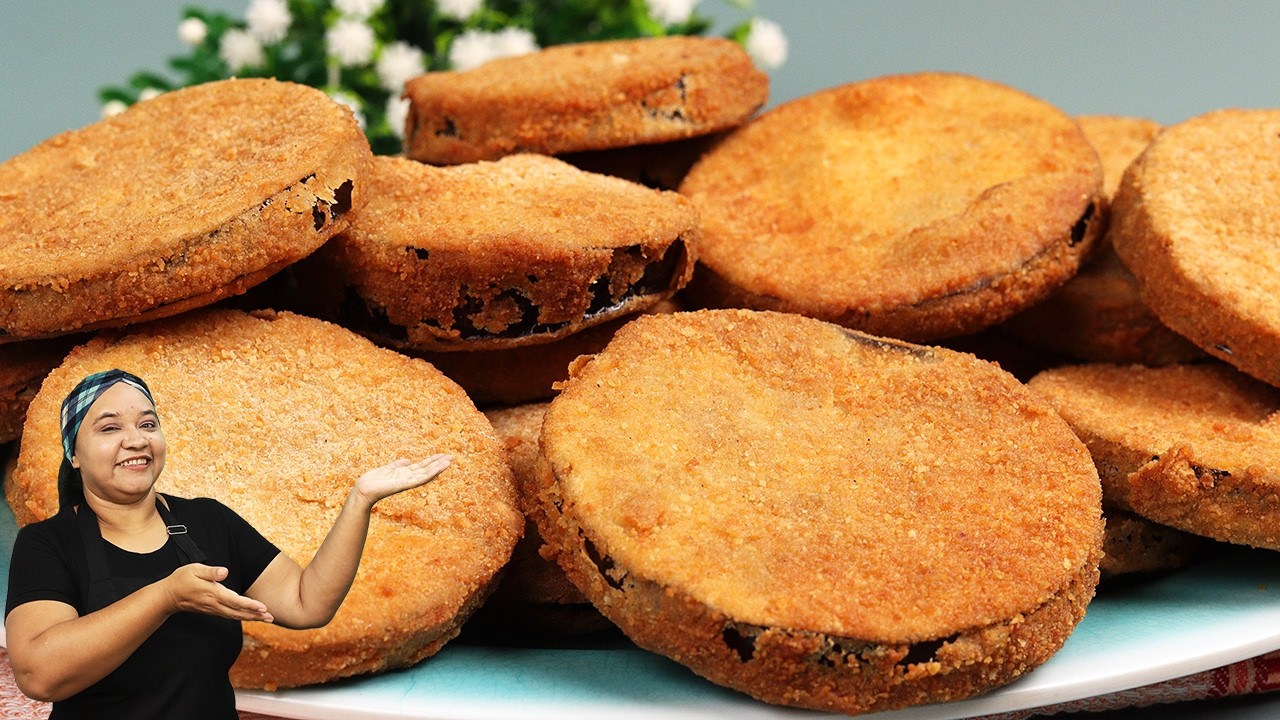 Nunca Comi Berinjela a Milanesa Assim! SEQUINHA e CROCANTE Berinjela Empanada Fácil e DELICIOSA!
