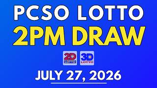 PCSO Lotto Result Today July 27, 2026 | 2PM LIVE Results