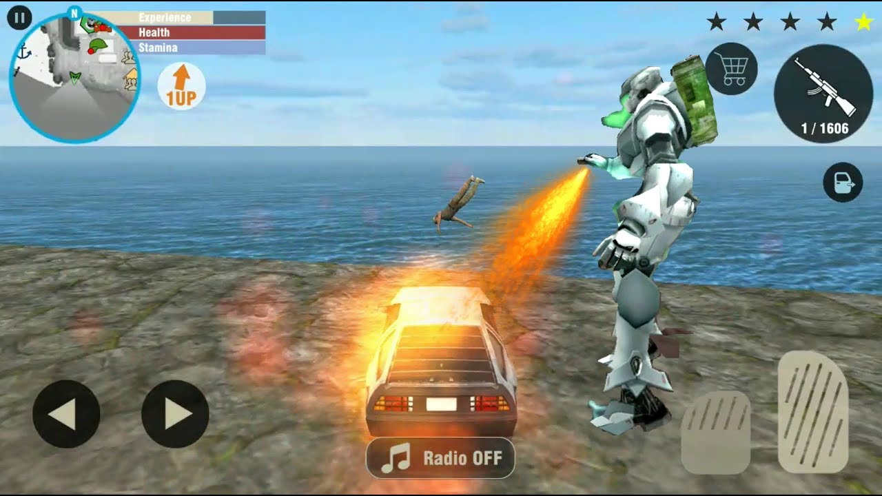 ► Impossible Fire Car Stunt Drive | Real Gangster Crime | Version 4.0 | Naxeex