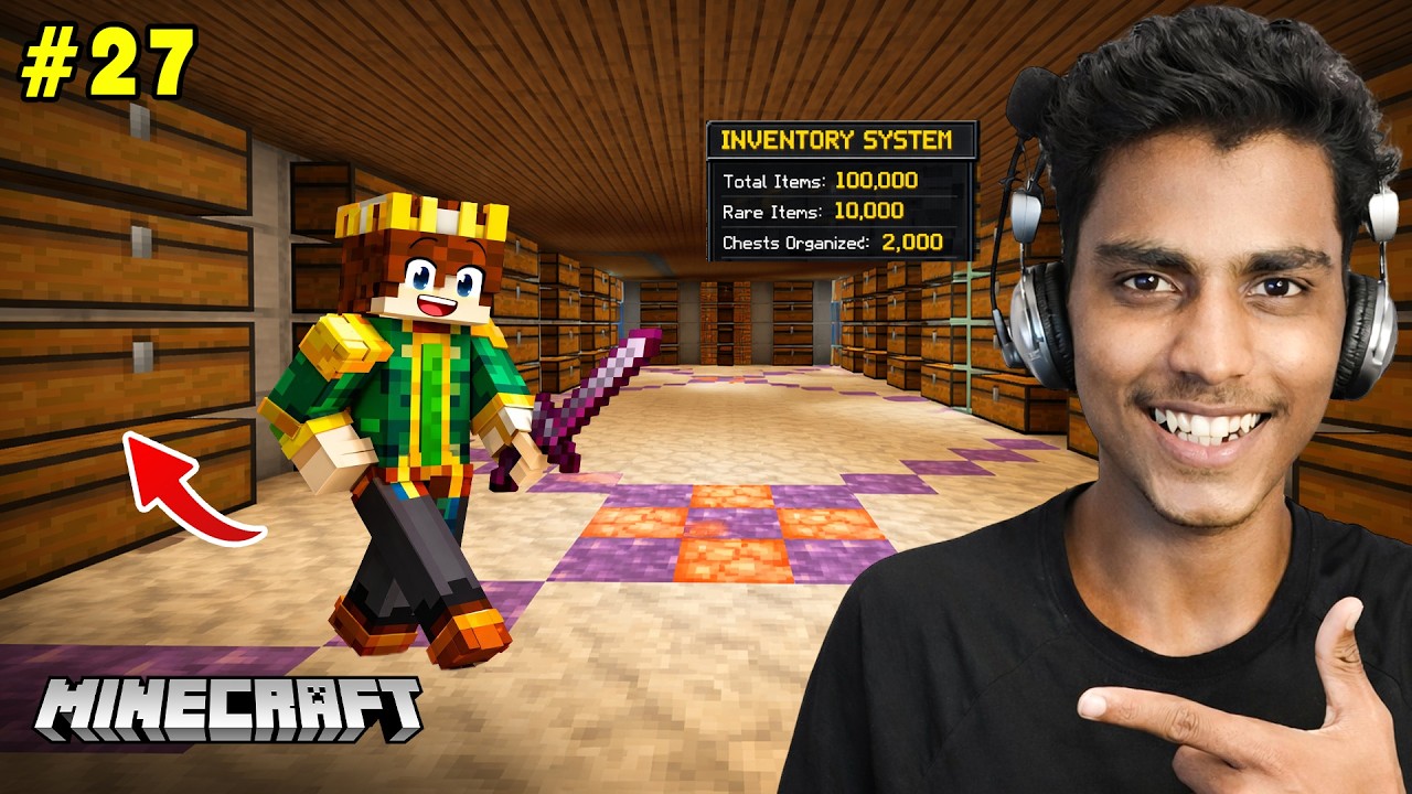 I BUILT A HIDDEN UNDERGROUND STORAGE SYSTEM | MINECRAFT GAMEPLAY #27