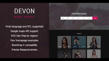 Devon - Model Agency Directory HTML Theme | Themeforest Website Templates and Themes