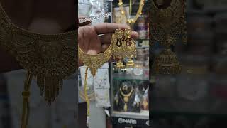 one gram gold plated jewellery necklace Set #earrings #ranihaar #mangalsutra #jewellery #jhala #set