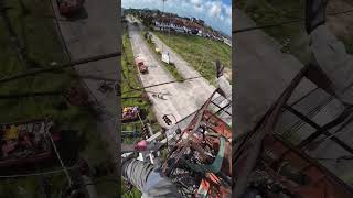 😱 Watch Linemen Cut an Overhead Power Cable! ⚡