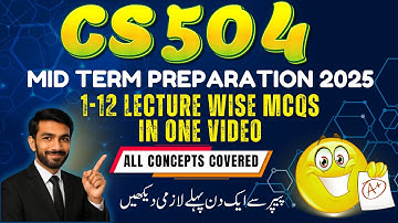 CS504 MID Term Study Guide | CS504 Mid Term Concepts + Solved MCQs | Smart Preparation with ART