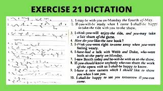 Shorthand exercise 21 | Dictation exercise no.21 (25WPM) | Pitman shorthand dictation exercise no.21