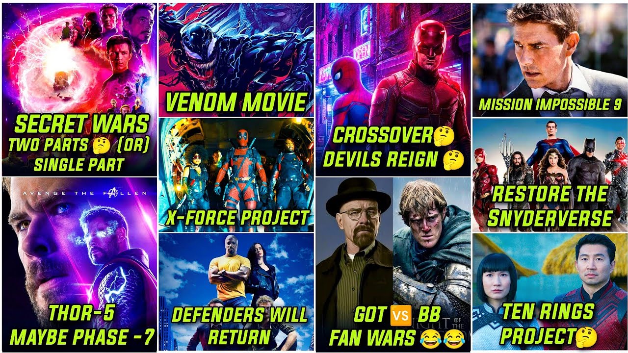 Avengers-secret wars : Venom Movie : GOT 🆚 BB : Snyderverse : Daredevil Born Again : Hollywood News