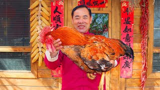 Big Rooster Made into Northwest Plate Chicken! Super Good Noodle Dish! | Uncle Rural Gourmet