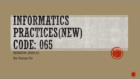 INFORMATICS PRACTICES CLASS XII 2020-21 (Societal Impacts)