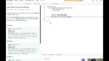 Leetcode 2229 - Check if an Array is Consecutive