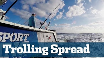 How to Set a Trolling Spread - Florida Sport Fishing TV- Lures, Lines, Outrigger Use