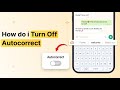 How to Turn OFF/ON Auto Correction in keyboard