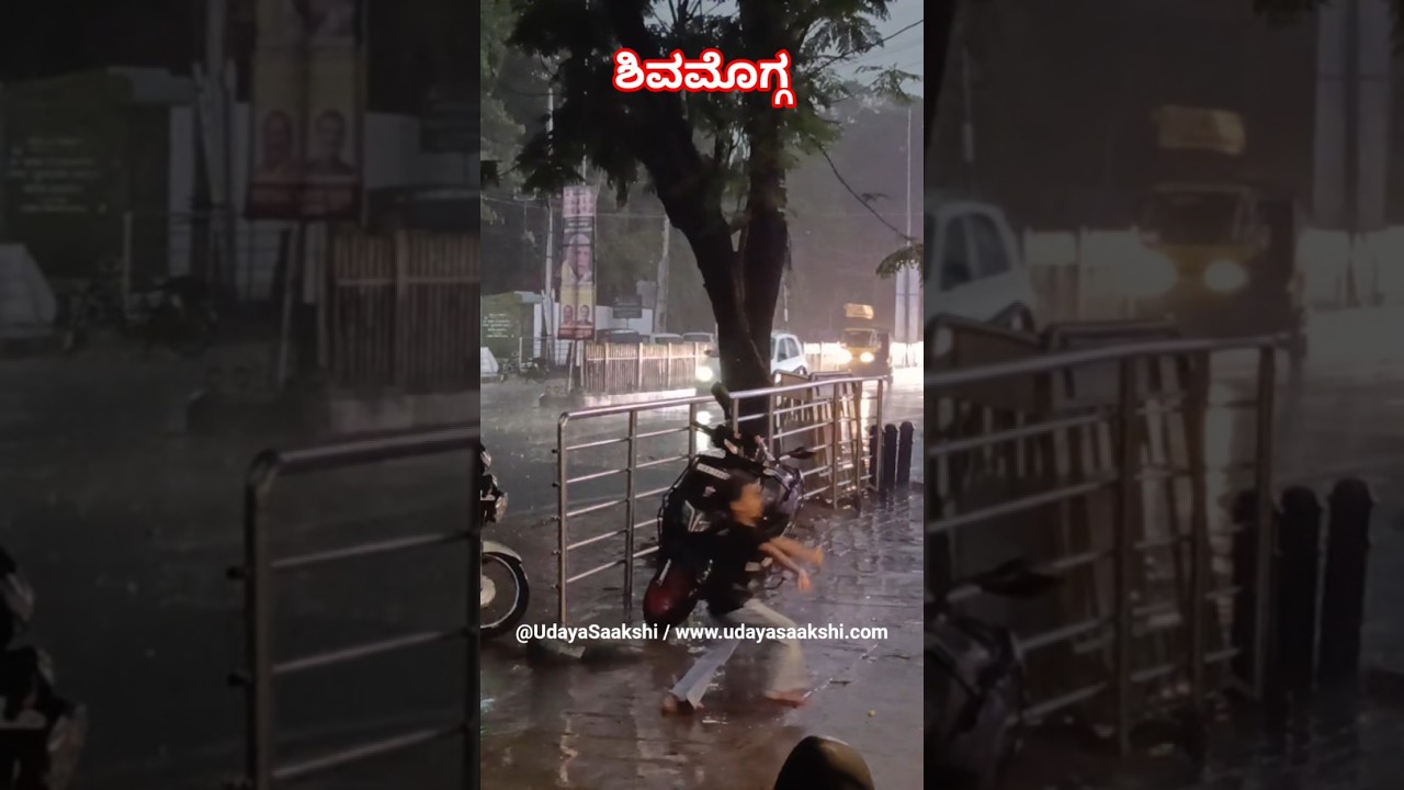 ಶಿವಮೊಗ್ಗ ನಗರದಲ್ಲಿ 17/5/2026 ರ ಸಂಜೆ ಗುಡುಗು ಸಹಿತ ಧಾರಾಕಾರ ಮಳೆ. #shimoga #shivamogga #ಶಿವಮೊಗ್ಗ #rain