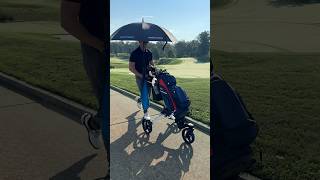 Umbrella up. Cart rolling. Nothing on your back. Where’s your favorite walk? 👇