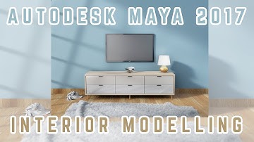 AUTODESK MAYA 2017 : MODELLING INTERIOR DESIGN TIMELAPSE