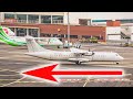 2 PLANES REVERSE BY THEMSELVES USING REVERSE THRUST At Madeira Airport
