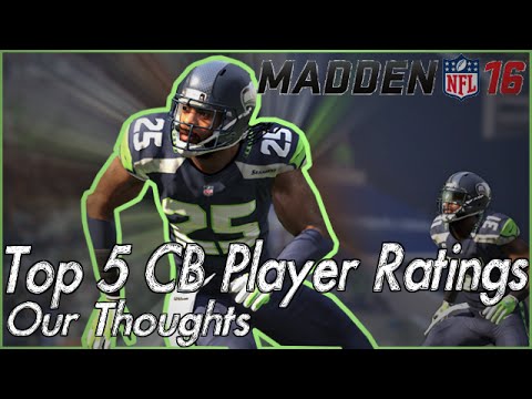 Top 5 CB Player Ratings in Madden NFL 16 | 99 Category Ratings! | Our Thoughts