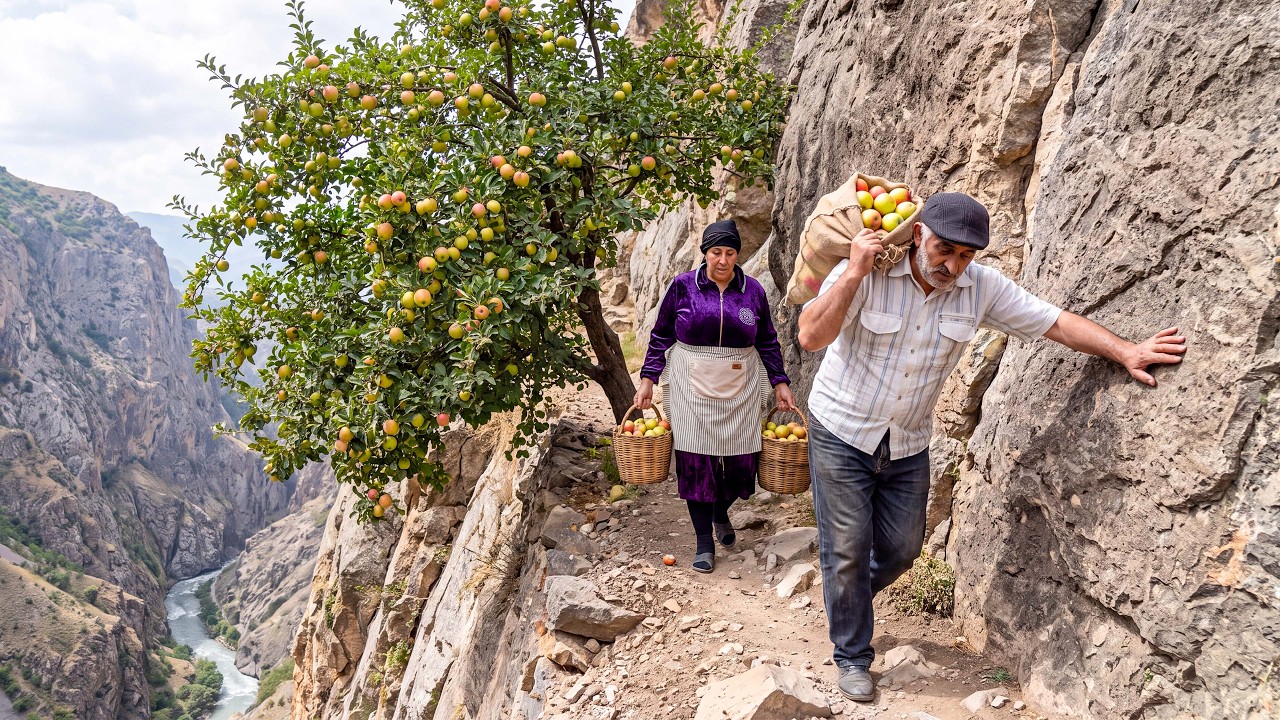 Thumbnail for Far From Civilization | Harvesting from a Giant Apple Orchard High in the Mountain