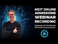 July 8, 2023 -  Admissions Webinar  - Meet the MCIT Program Director