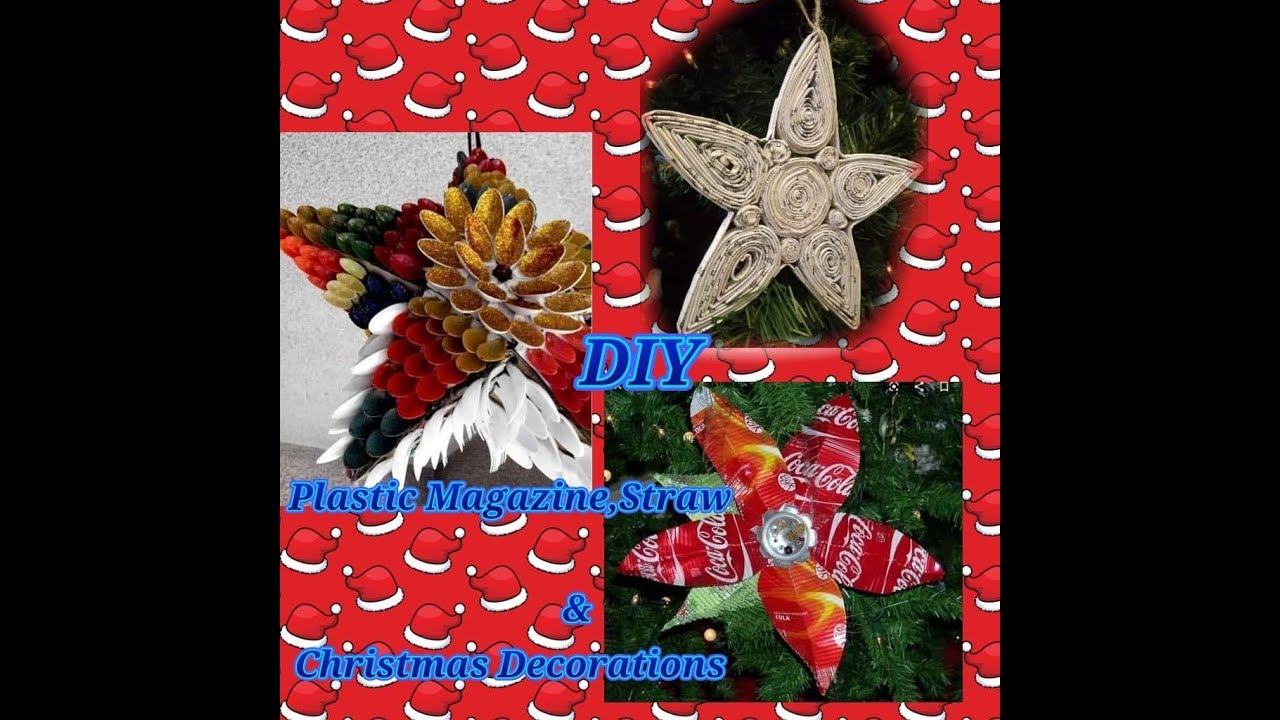 Plastic Spoon Plastic Bottles Magazine & Straw 🎅diyparol 