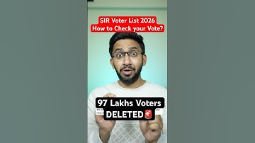 🚨SIR Draft TN Voter List 2026- 97 Lakh Deleted😱 How to check your Tamilnadu Vote?