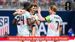 United States vs Belgium Match 2026 World Cup - Round of 16 // Football