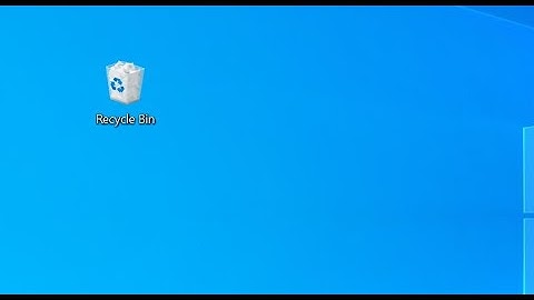 How to add Recycle Bin icon to desktop on Windows 10