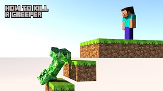 Minecraft: how to kill a creeper - [Softbody simulation]