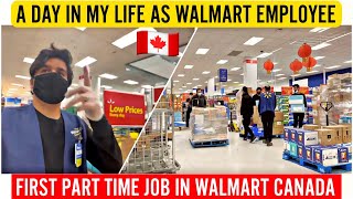 MY PART TIME JOB IN WALMART CANADA 🇨🇦 | WHAT I DO IN MY FIRST JOB | INTERNATIONAL STUDENT VLOG
