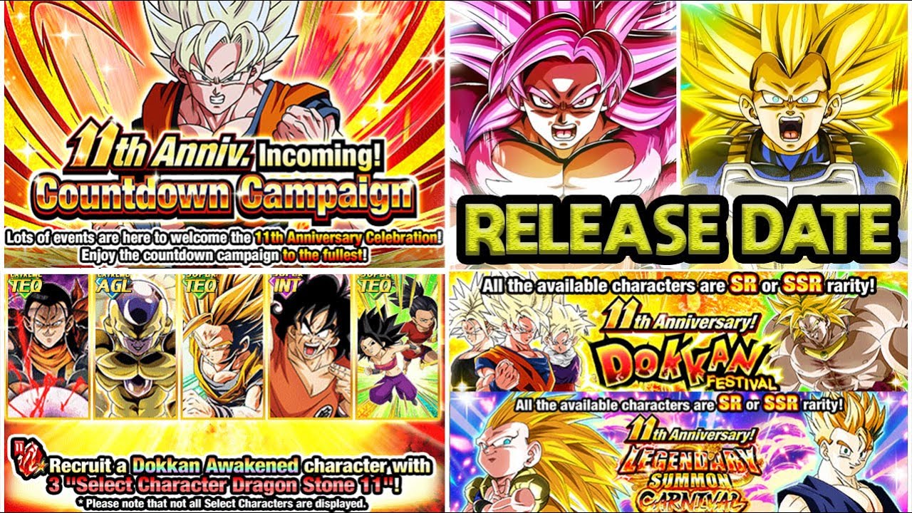 BANNERS RELEASE DATE & RED STONE UPDATE!!! 11TH ANNIVERSARY COUNTDOWN CAMPAIGN! DBZ Dokkan Battle