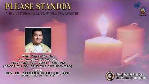 Live 6:00 PM  Holy Mass  -  November 27  2021   1st Sunday of Advent