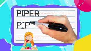 How To Write PIPER | Write With Me! -- FOR KIDS