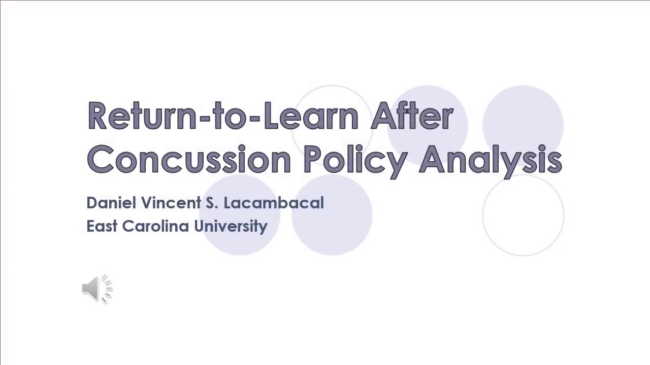 Return to Learn After Concussion Policy Analysis - YouTube