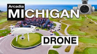 Golf's Best kept secret in the Midwest. (Arcadia Bluffs - Arcadia, Michigan - DRONE)