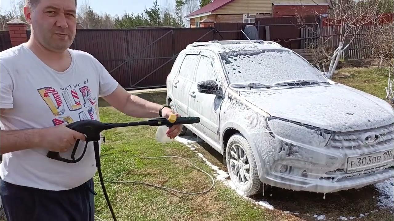 Интерскол АМ-170/2200 работа мойки высокого давления. - YouTube