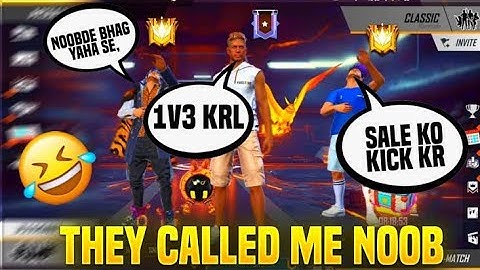 Freefire Player Call Me noob😠😡 and I challenges 1vs3😏|| freefire noob prank || Dark zone gaming