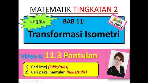 Video 4-11.3:Pantulan(华语版) Matematik Tingkatan 2 Bab 11 Transformasi Isometri