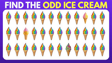 Find the Odd One Out 🍧🍦  Ice Cream Edition |30 Rounds | Easy Medium Hard