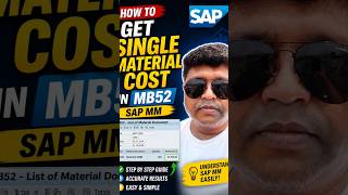 How to Get Single Material Cost in MB52 (SAP MM) #SAPMM #MB52 #SAPTraining #ERP #SAPHANA #s4hana