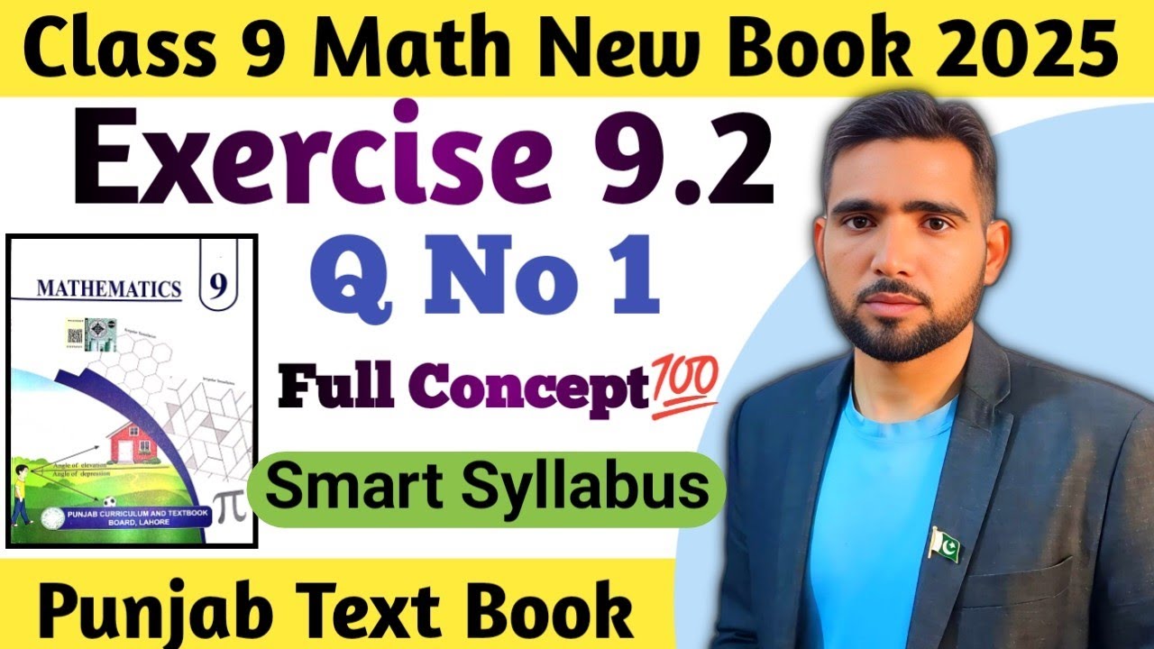 Class 9th Math New Book Ch 9 Exercise 9.2 Question 1- 9th EX 9.2 Q1 ...
