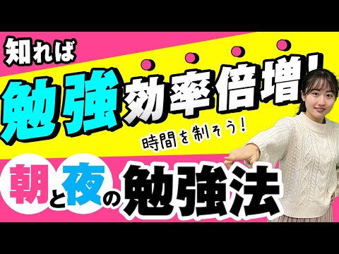 【東大首席の勉強法】おすすめは朝勉強？夜勉強？『東大生流 大学高校受験勉強方法』