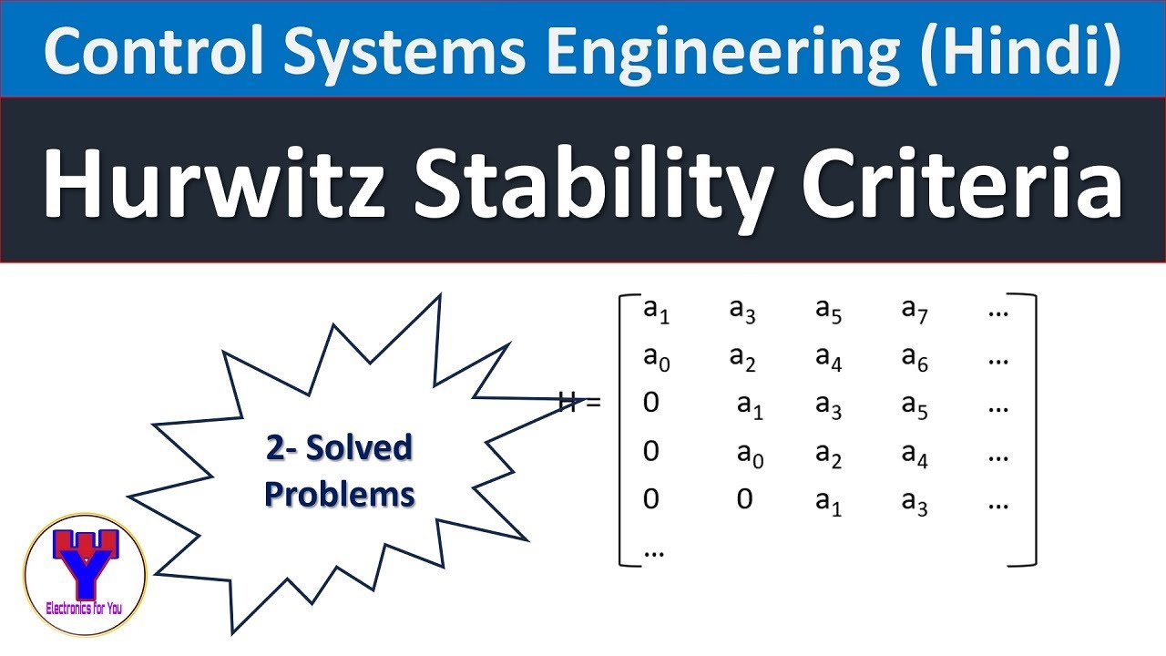 Examples on Hurwitz criterion in Hindi | Solved problems on Hurwitz ...