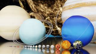 Realistic 3D Comparison of Planets, Moons, Dwarf Planets & Asteroids