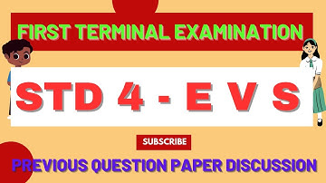 STD 4 - E V S/ FIRST TERMINAL EXAMINATION/ Previous Question Paper Discussion #science #exam #std4