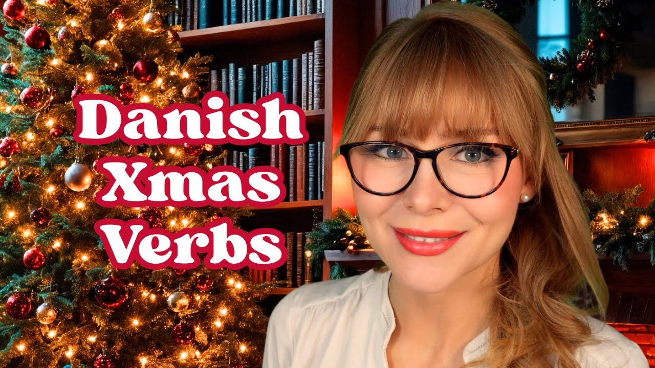 🎄ASMR Danish Christmas Verbs Lesson 🇩🇰 | Cozy Writing Sounds | Soft Spoken Language Learning ✨