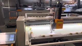 Richpeace computerized single head quilting machine test before shipping 11201248#