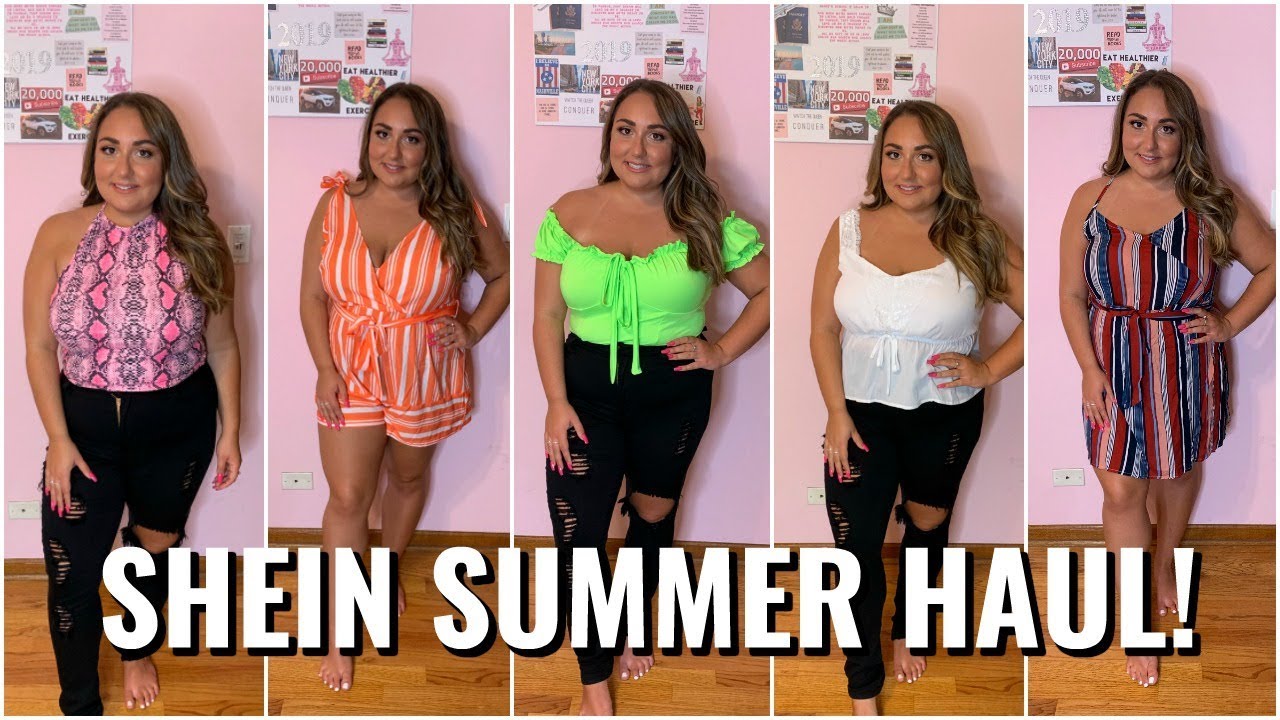 SHEIN PLUS SIZE SUMMER TRY ON CLOTHING HAUL | Apple Shape Friendly?